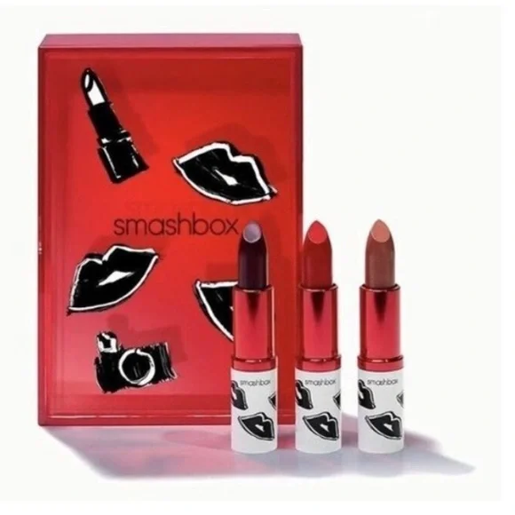 SMASHBOX BE LEGENDARY LIPSTICK TRIO: Easy, Get Fired, Black Cherry NWT - Picture 1 of 8